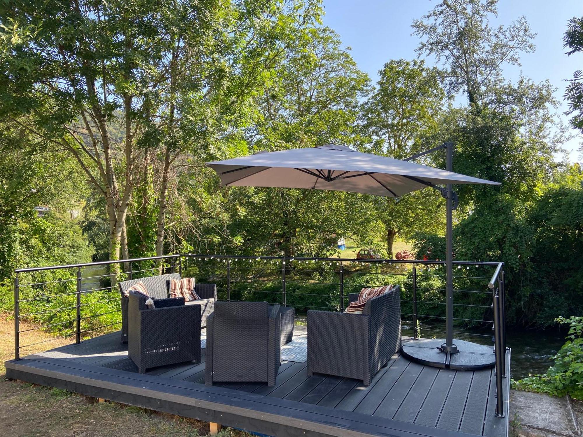 Private Riverside Villa With Breathtaking Views Axat Luaran gambar